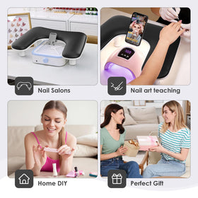 LionVision nail salon workstation helps keep tools organized and clients at ease.