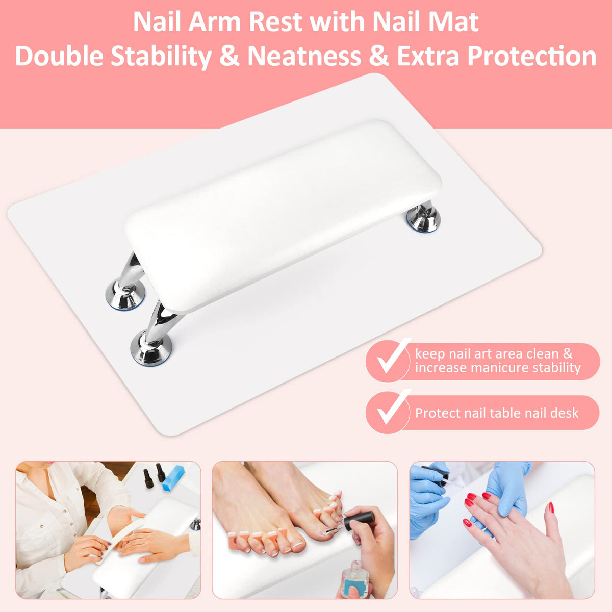 LIONVISON Non-slip texture enhances grip for steady nail services.