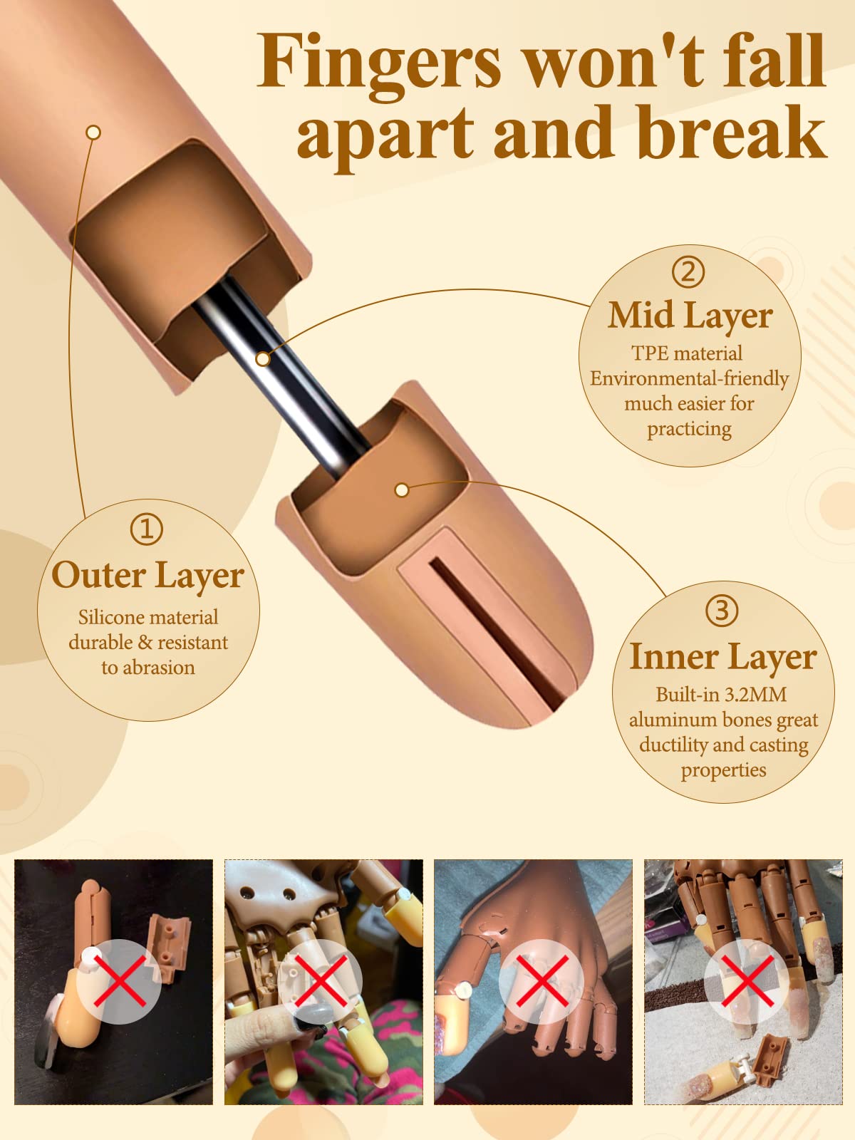 Includes 100 replacement nails for acrylics, gels, and wraps