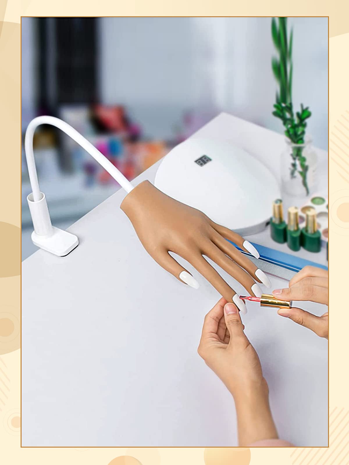 Realistic training hand for aspiring nail technicians