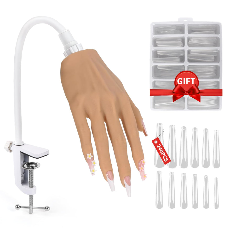 LIONVISON practice hand silicone-soft-touch for realistic nail art practice