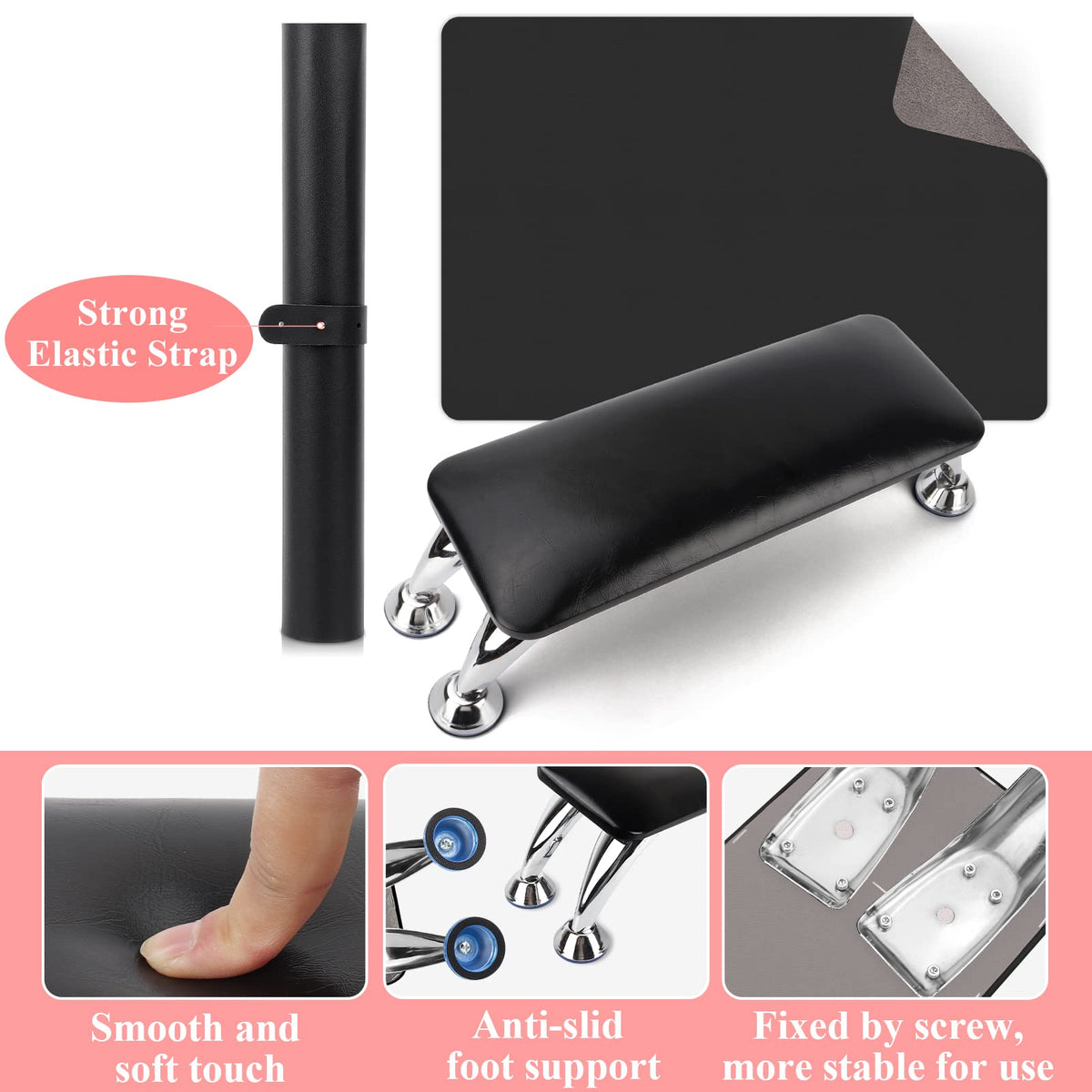 Lionvison foldable nail art hand rest pad offers portable comfort.