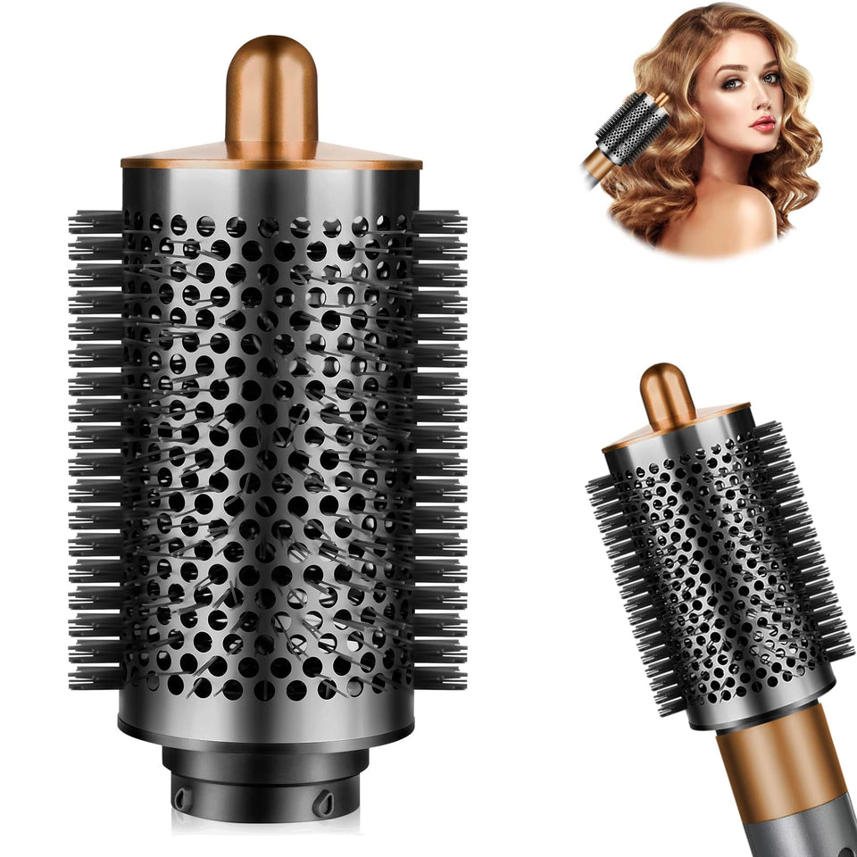 Liopif round volumizing brush for Dyson Airwrap, nickel-copper finish, designed for root lift