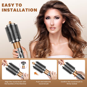 Liopif round brush with 360 wind vent accelerates drying and volumizes