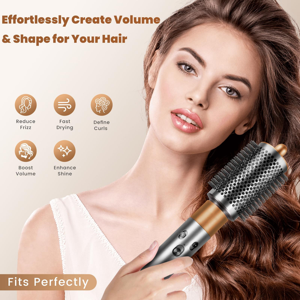 Liopif upgraded bristles and comb teeth for thick hair styling
