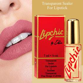 Lip Chic By Ella applying on lips to lock in color without transfer.
