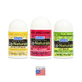 Lip Naturals Vanilla Bean mini balm provides smooth hydration in a pocket-size tube.