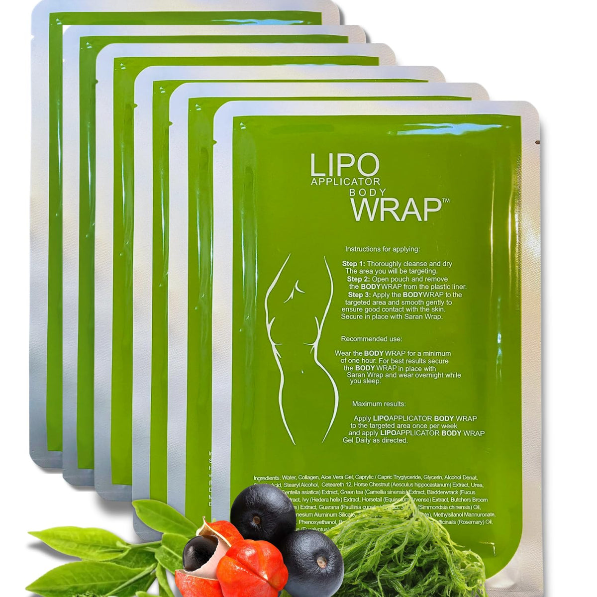 Lipo Applicator Ultimate Wrap on stomach area for targeted contouring.