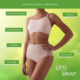 Lipo Applicator wrap applied to stomach for firming and gentle contouring.