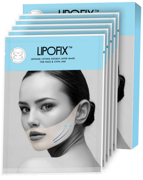 Lipofix Lift & Firm V-Line Mask targets the chin for a lifted, defined profile.