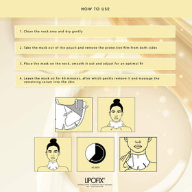 LIPOFIX Neck Lifting Mask after-application glow on neck skin.
