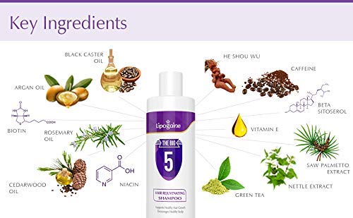 Creamy lather from Lipogaine Big 5 for thinning hair cleanse.
