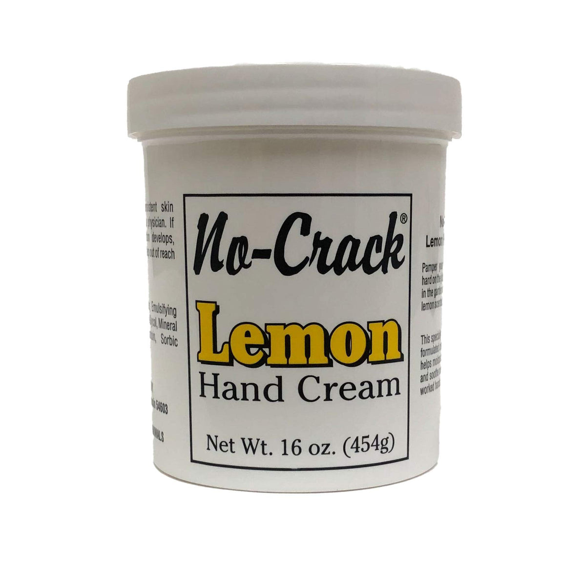 Liphontcta No-Crack Lemon Hand Cream jar front: non-greasy, quick-drying relief.