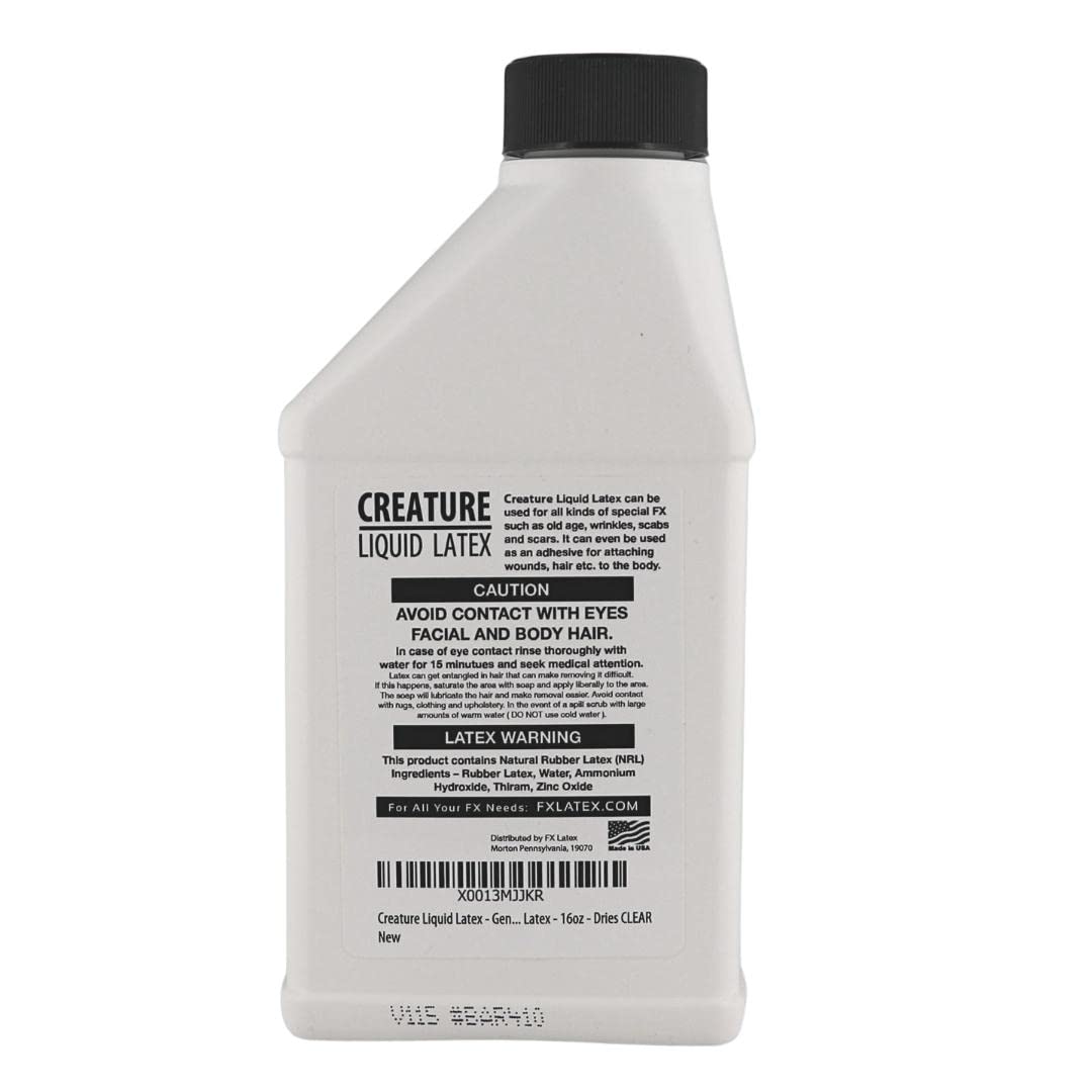 Liquid Latex Fashions skin-safe formula for full facial and body art.