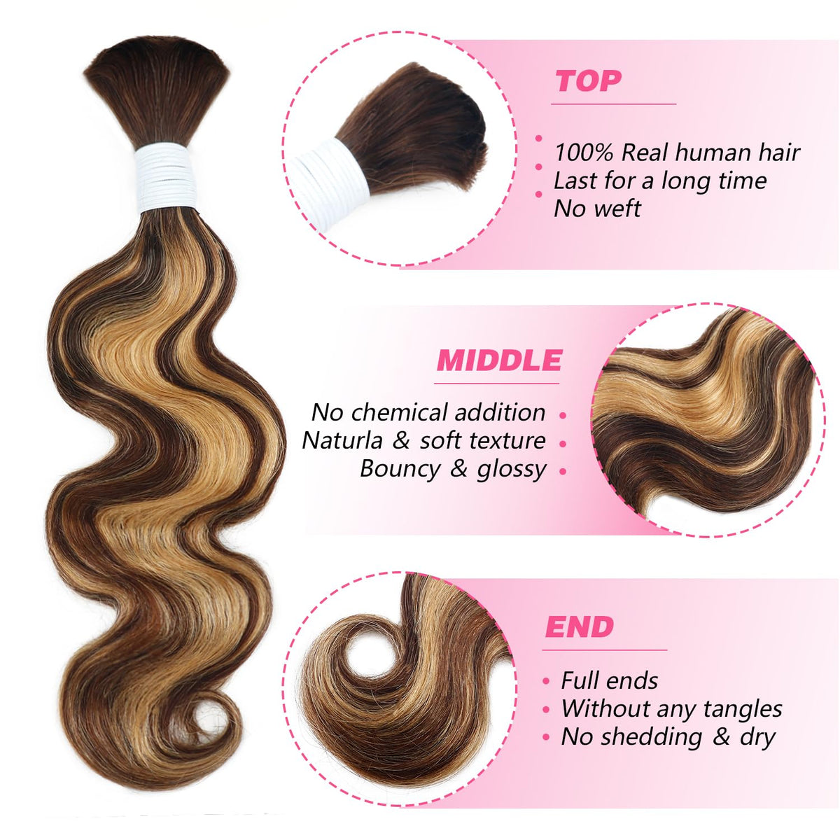 Liqusee 100g bundle pack showing full, rich hair weight for fuller looks
