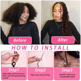 Liqusee boho knotless braids look with lightweight comfort