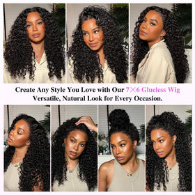 Liqusee beginner friendly wig ready in seconds without glue.