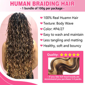 Liqusee no weft braiding hair design reduces bulk and tangling