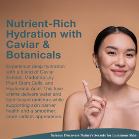 Lira Clinical BIO Caviar Creme jar showing creamy texture for night-time moisturizer.