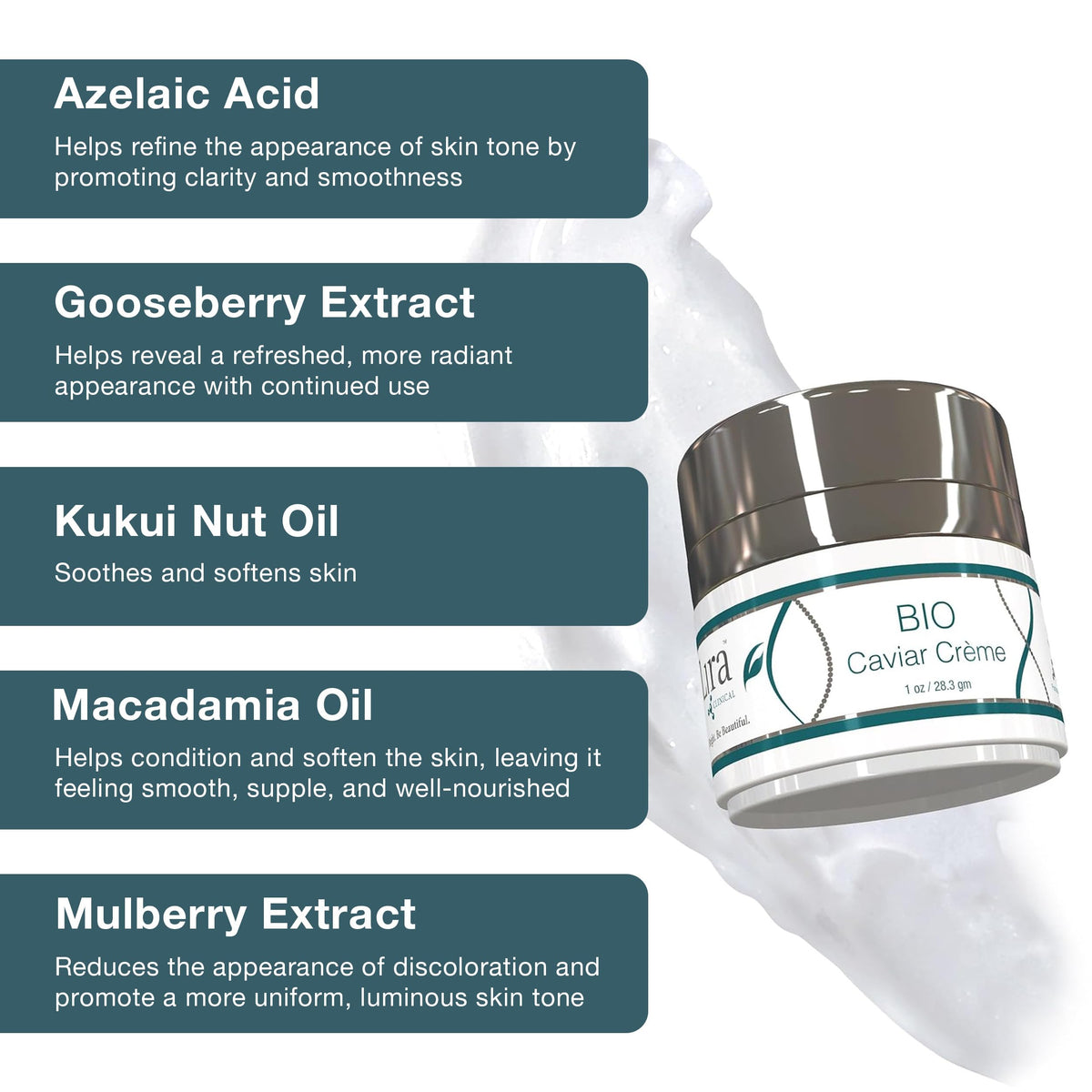 Lira Clinical BIO Caviar Creme travel-size packaging ideal for on-the-go hydration.