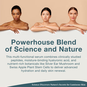 Lira Clinical Bio Hydra Infusion plant stem cells illustration highlights restorative ingredients.