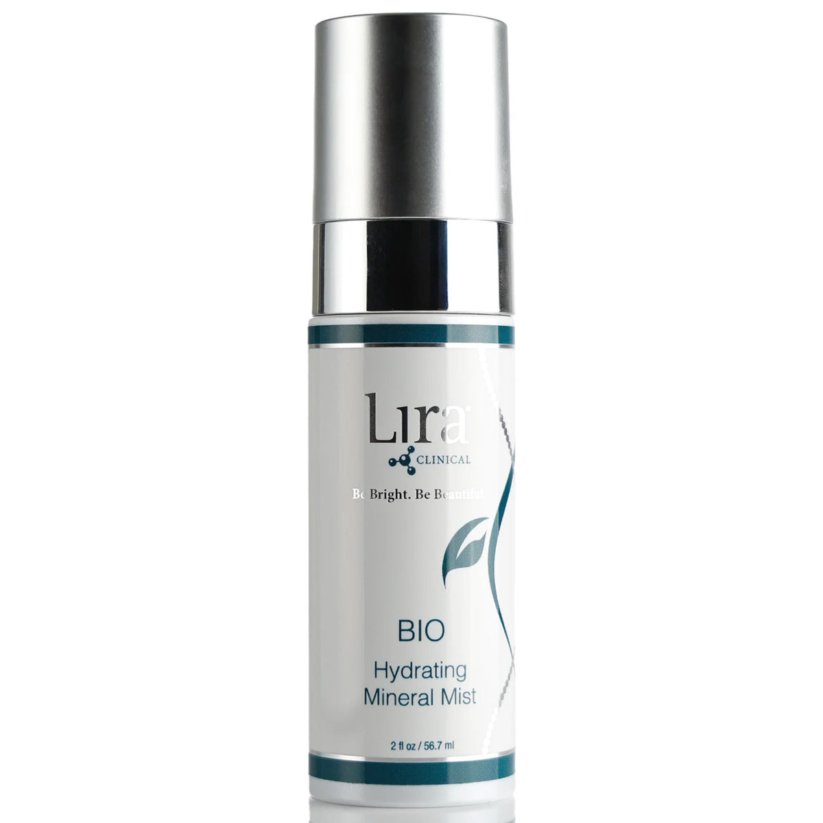 Lira Clinical BIO Hydrating Mineral Mist bottle close-up for instant hydration.