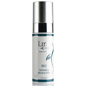 Lira Clinical BIO Hydrating Mineral Mist bottle close-up for instant hydration.