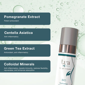 Travel-friendly mist tucked in a bag for mid-day refreshment.