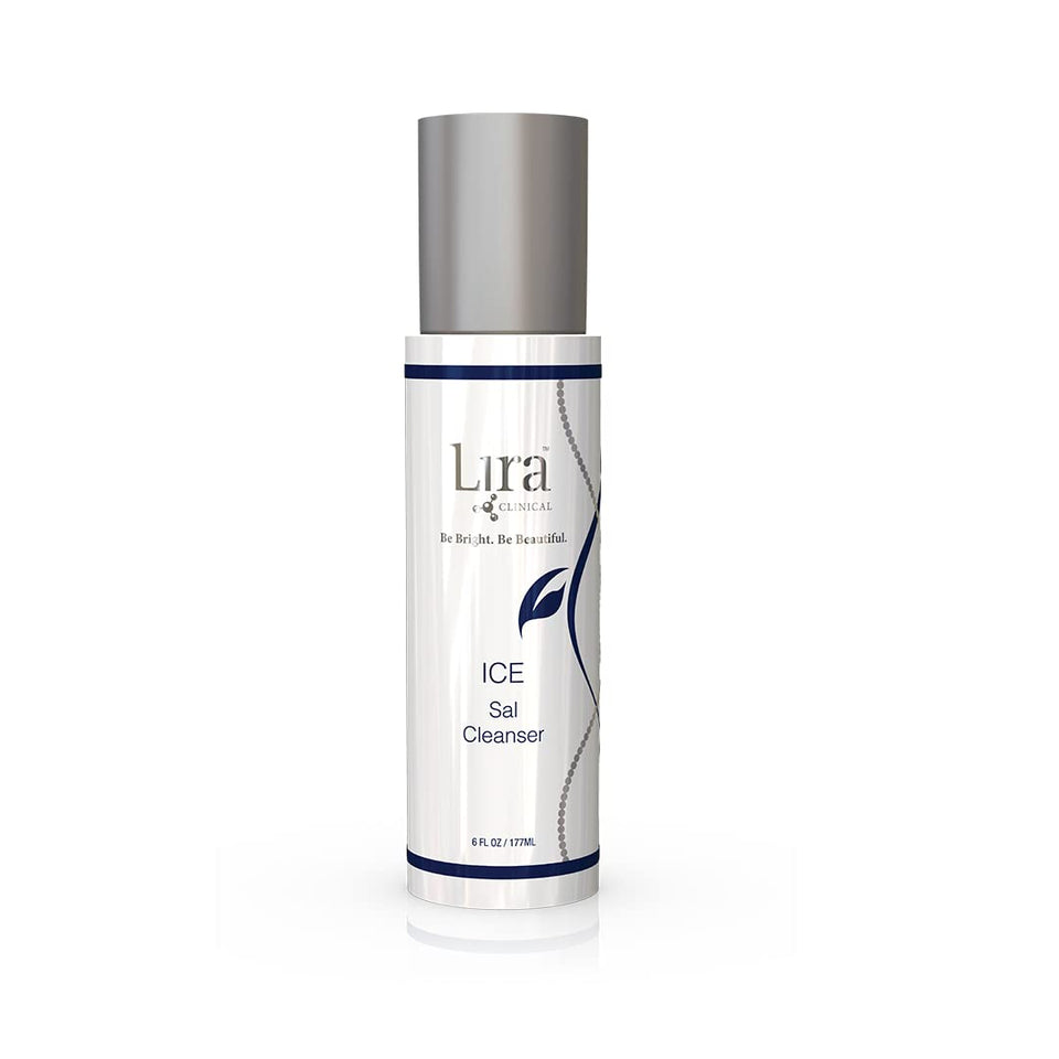 Lira Clinical ICE Sal Cleanser bottle pour showing cooling cleansing benefits