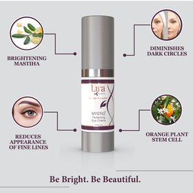 Lira Clinical MYSTIQ botanicals with sea fennel and uva-ursi extracts support gentle brightening.