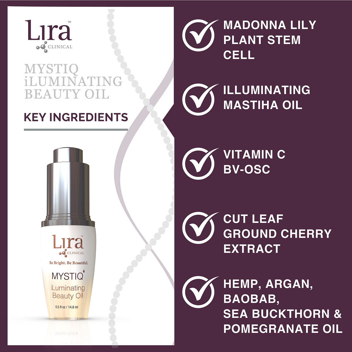 Applying MYSTIQ oil as part of a daily skincare routine