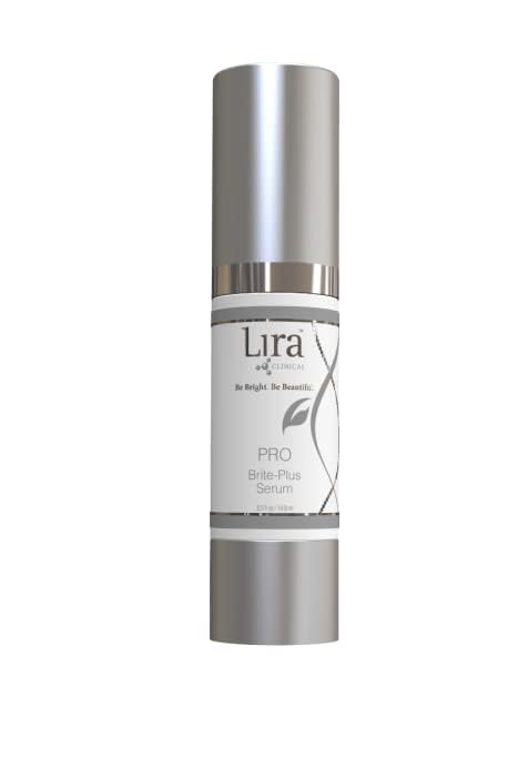 Lira Clinical PRO Brite-Plus Serum packaging box shown for premium routine