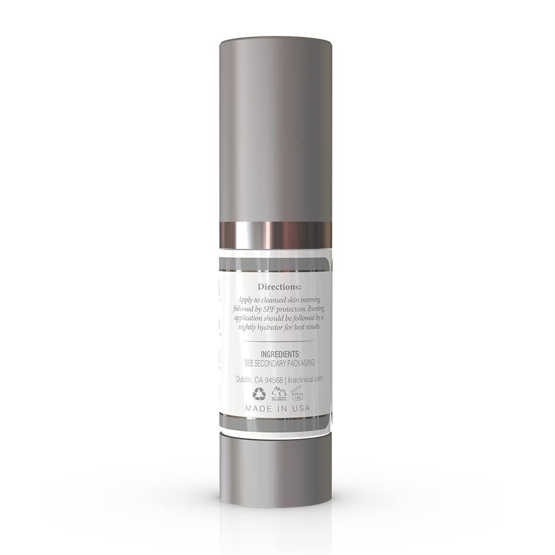 Lira Clinical PRO Lite Serum application pump demonstrates easy, mess-free dispensing.
