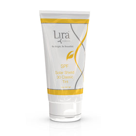 Lira Clinical Solar Shield 30 Classic Tint bottle front view with SPF 30 protection