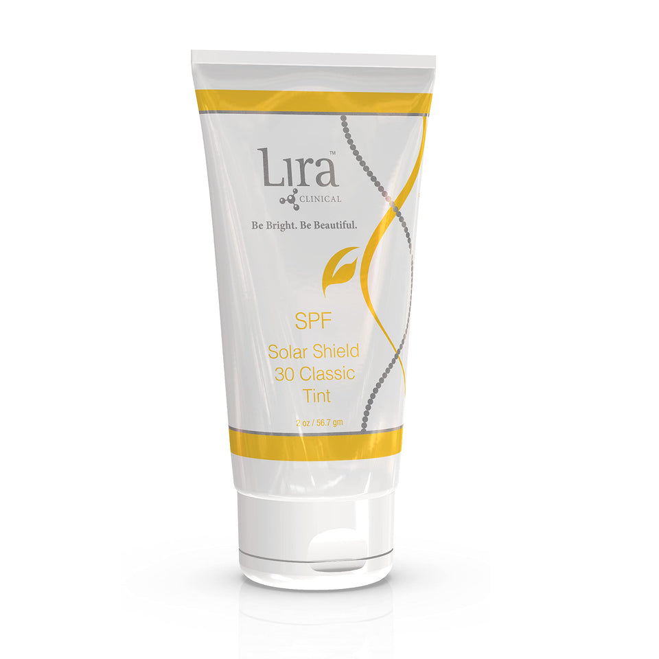 Lira Clinical Solar Shield 30 Classic Tint bottle front view with SPF 30 protection