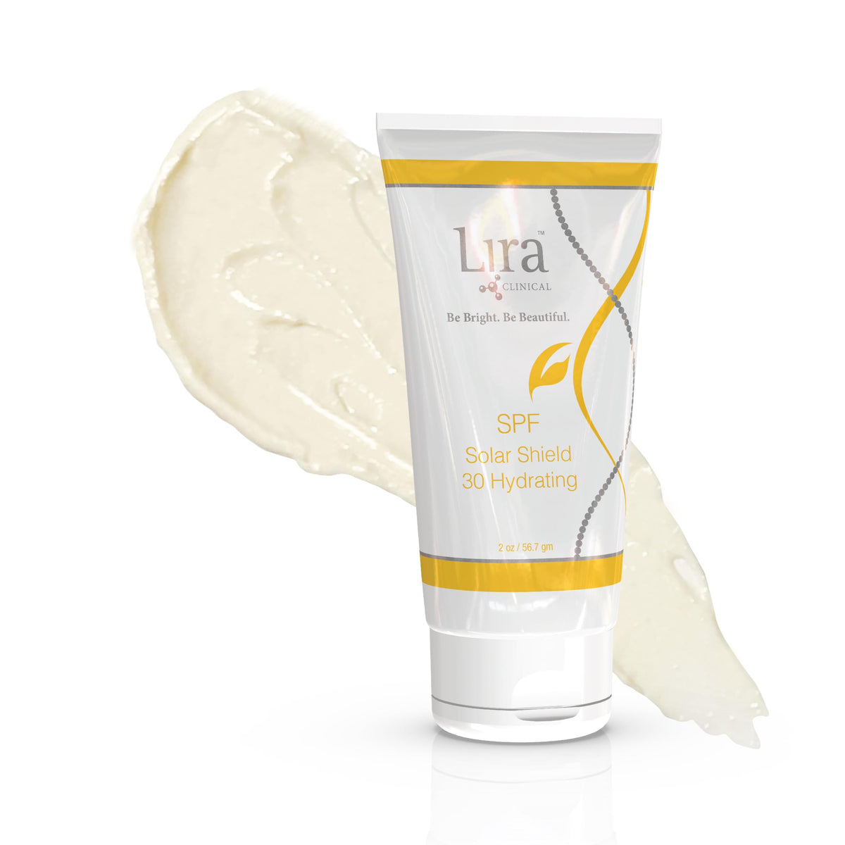 Lira Clinical SPF Solar Shield 30 Hydrating application demonstrating a lightweight, non-greasy finish