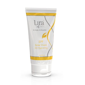 Lira Clinical SPF Solar Shield 30 Hydrating bottle shown for everyday sun protection on dry skin