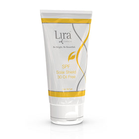 Lira Clinical SPF Solar Shield 30 oil-free bottle for daily sun protection.