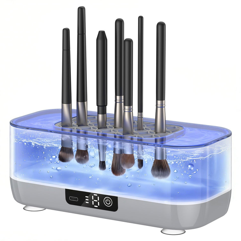Lirynvex ultrasonic makeup brush cleaner in compact design for easy home use.