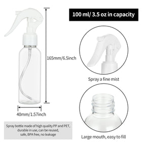LISHINE 100ml clear bottle shows BPA-free construction and safety.