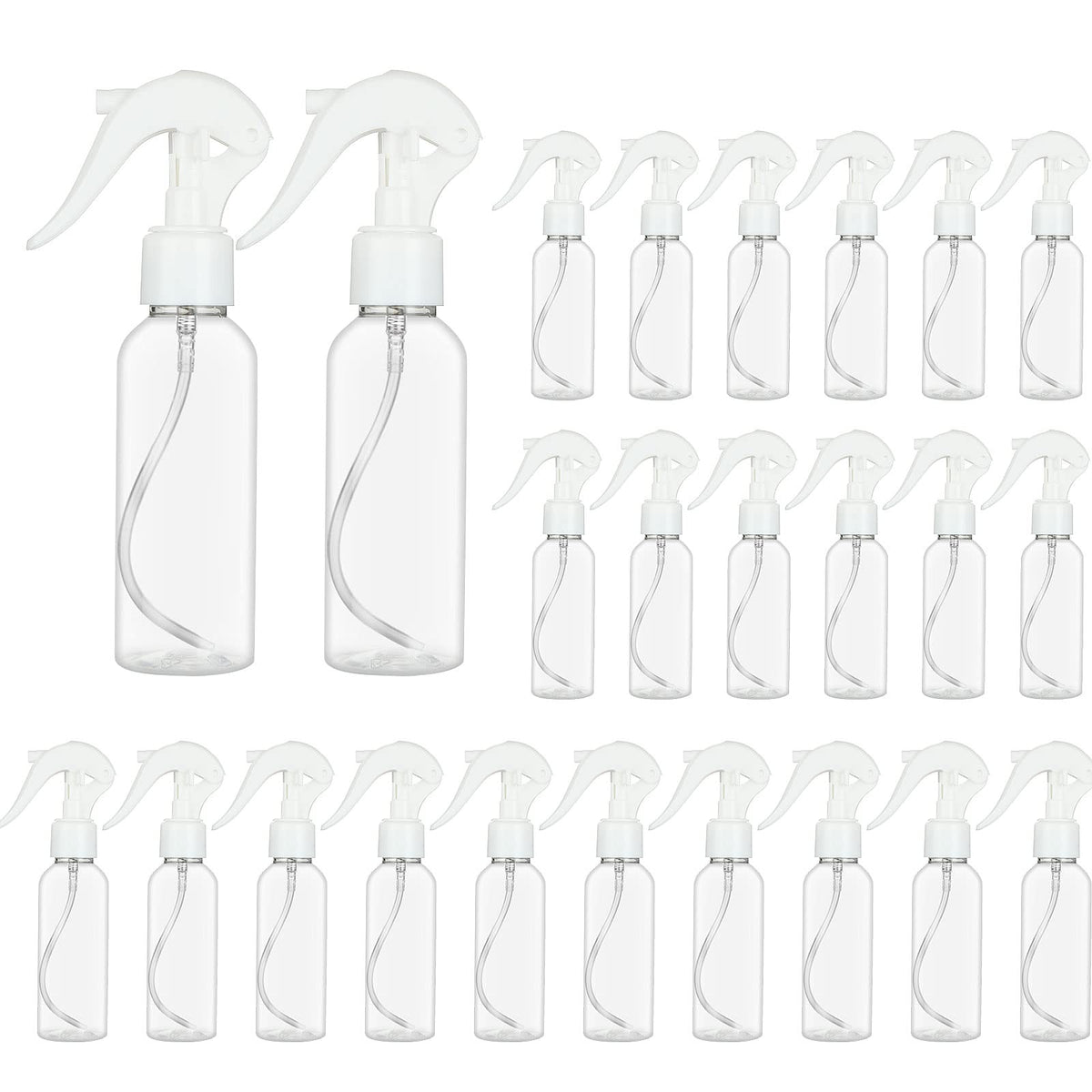 LISHINE 24-pack small spray bottles for travel and refills.