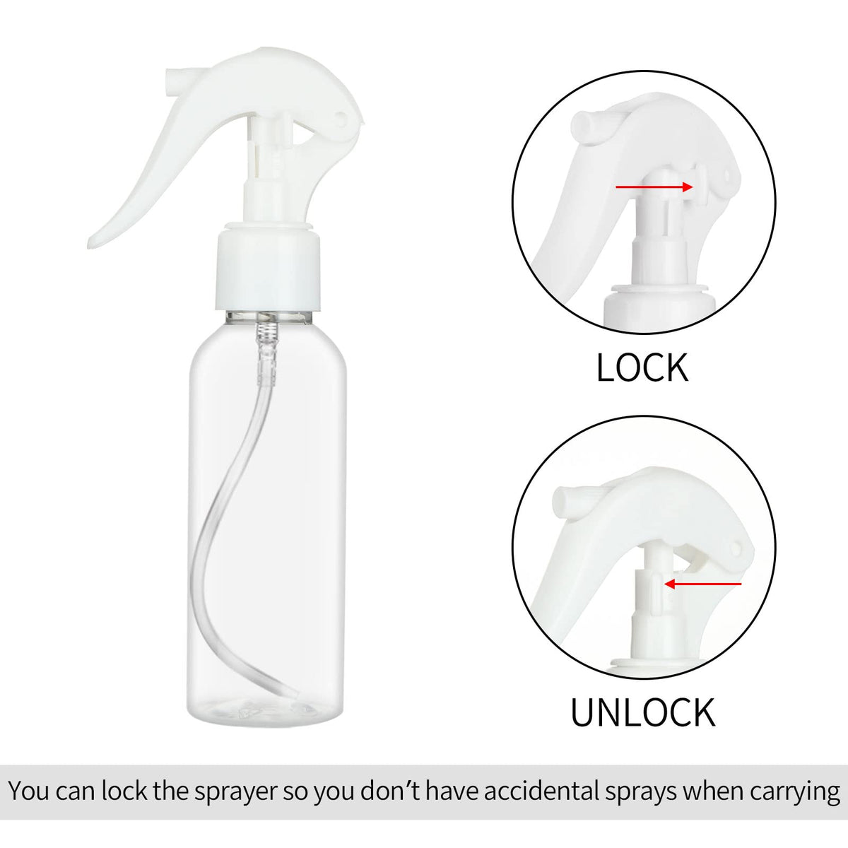 LISHINE pump head with lock prevents leaks during transport.