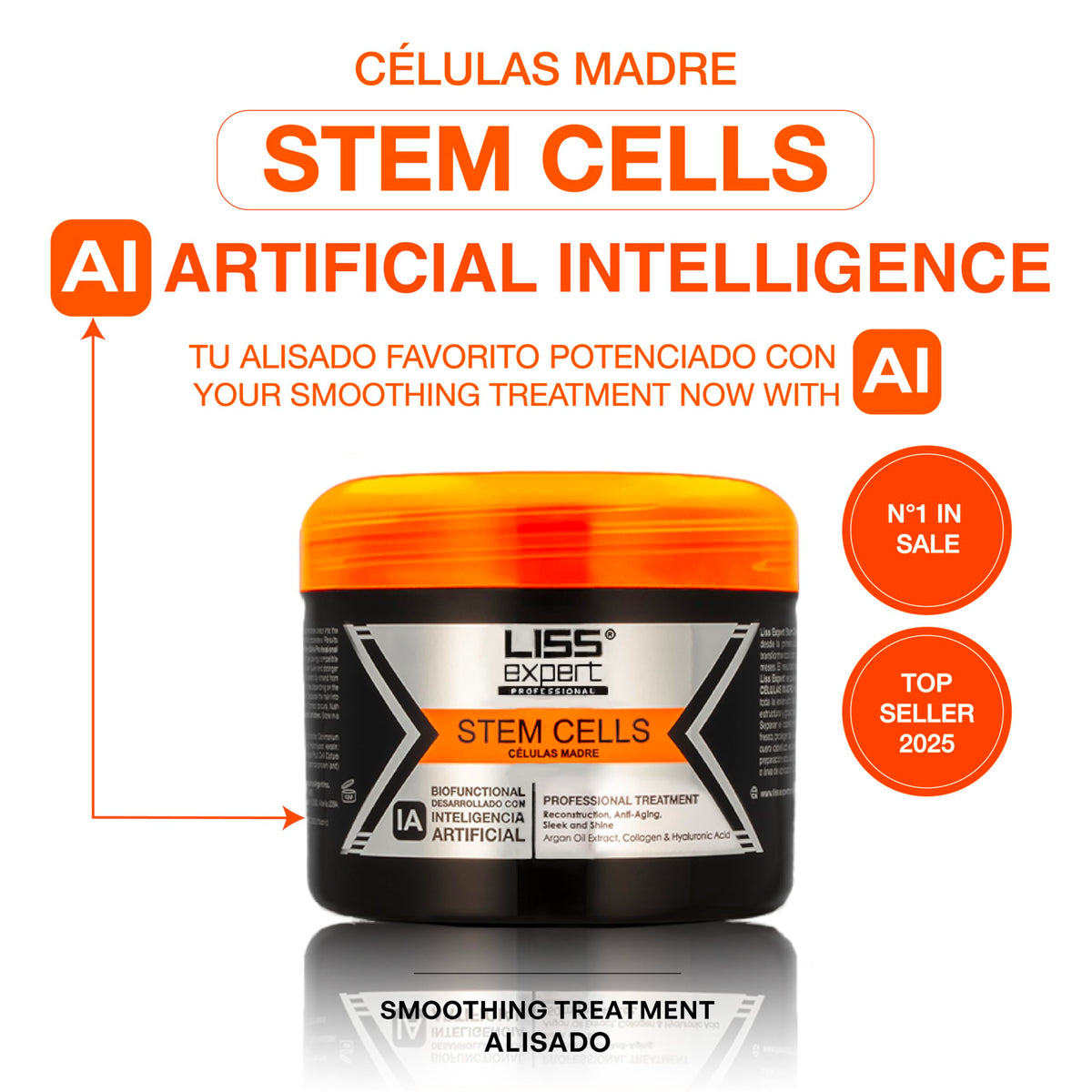 Liss Expert Professional keratin-argan-oil formula image: nourishes and smooths hair texture