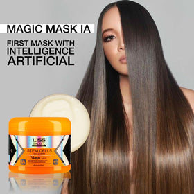Liss Expert Stem Cells Magic Hair Mask rinse shows soft, hydrated strands.