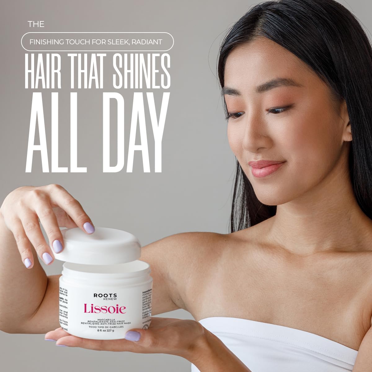 Color-treated hair with reduced fade shows care benefits.