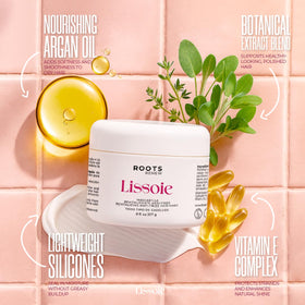 Jar close-up shows recyclable packaging and clean, dermatologist-tested formula.