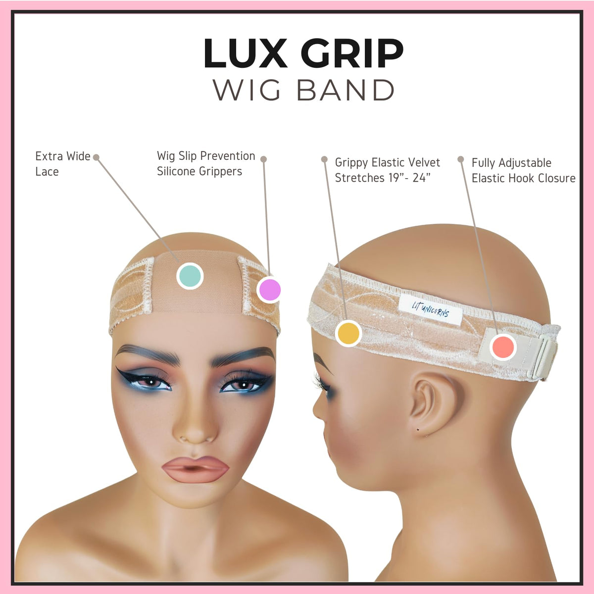 Designed for all-day wear with lace wigs for secure styling.