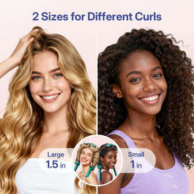 LitBear heatless curlers with 1-inch rod for medium to tight curls.