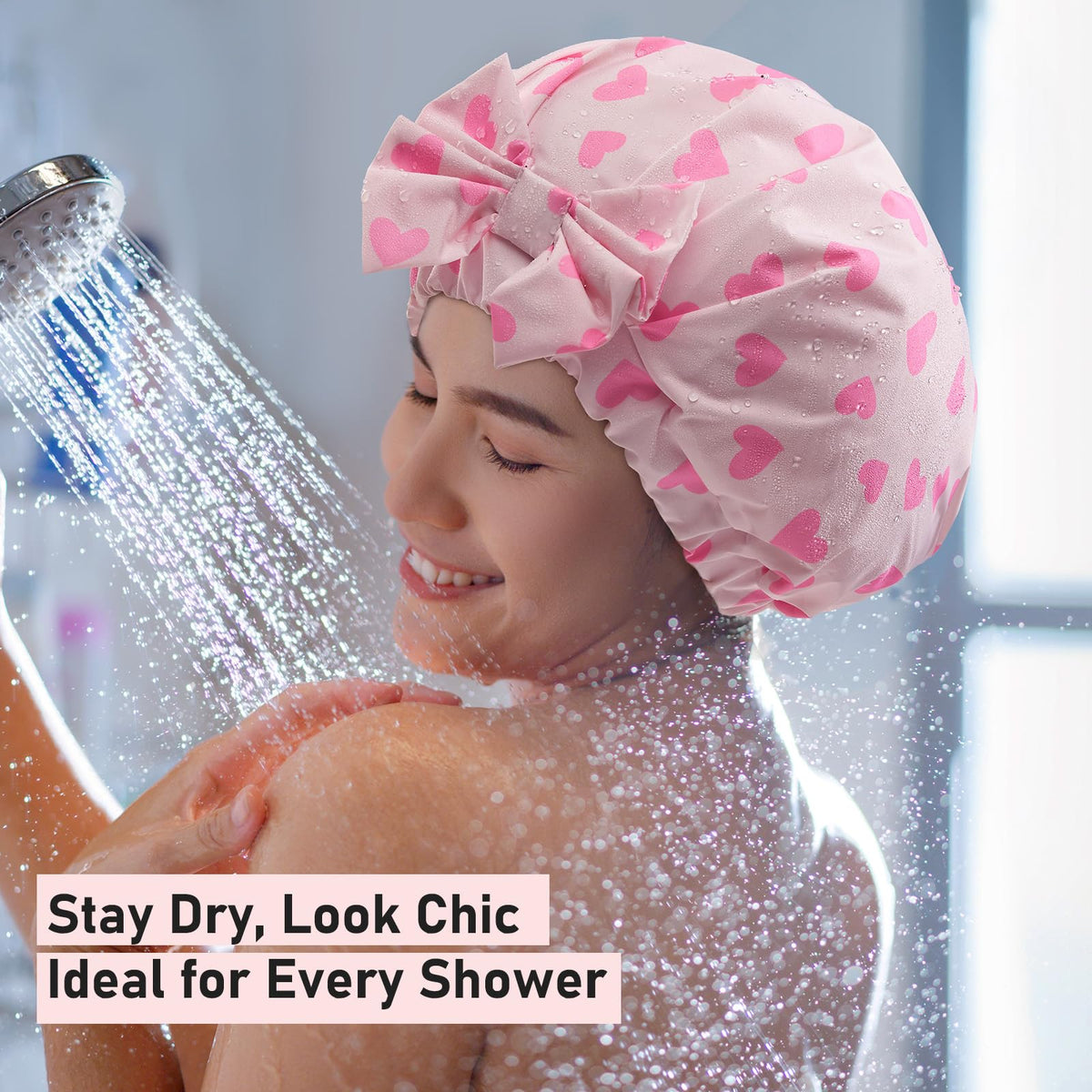 LitBear reusable and durable shower cap for repeated use