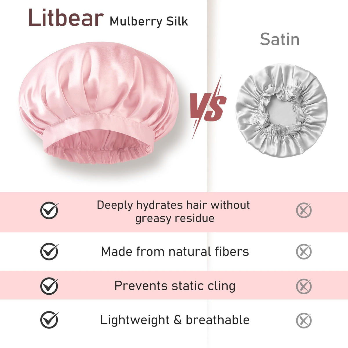 LitBear silk bonnet in elegant gift box, ready for gifting.